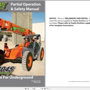 Xtreme Telehandler XR1045 Partial Operation Safety Manual 24905 002 NEC 2021 (1)