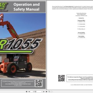 Xtreme Telehandler XR1055 Cummins T4F Operation Safety Manual 24955 000 2021 (1)
