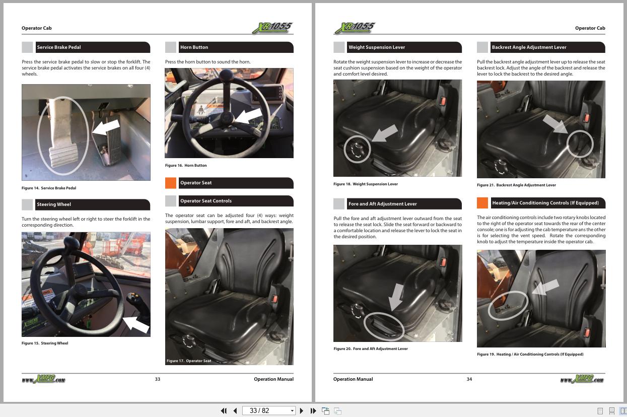 Xtreme Telehandler XR1055 Cummins T4F Operation Safety Manual 24955 000 2021 (2)