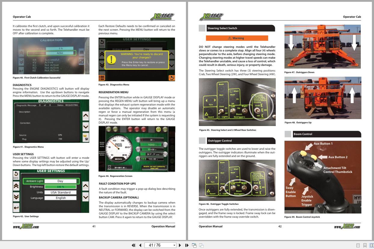 Xtreme Telehandler XR1147 T4F Operation Safety Manual 24969 000 2018 (2)