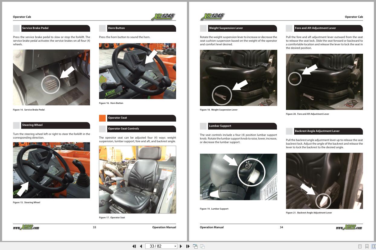 Xtreme Telehandler XR1245 Cummins T4F Operation Safety Manual 24906 003 2021 (2)