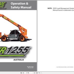 Xtreme Telehandler XR1255 Australia Operation Safety Manual 24907 400 2021 (1)