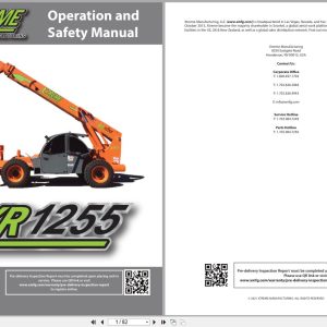 Xtreme Telehandler XR1255 Cummins T4F Operation Safety Manual 24907 003 2021 (1)