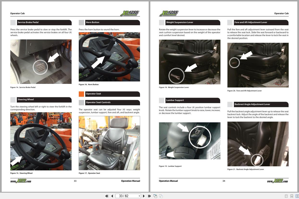 Xtreme Telehandler XR1255 Cummins T4F Operation Safety Manual 24907 003 2021 (2)