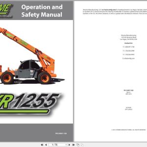 Xtreme Telehandler XR1255 Operation Safety Manual 24907 100 2015 (1)