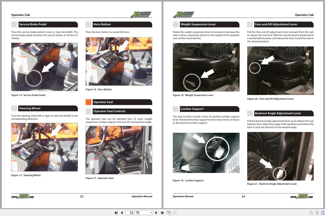 Xtreme Telehandler XR1255 Operation Safety Manual 24907 100 2015 (2)