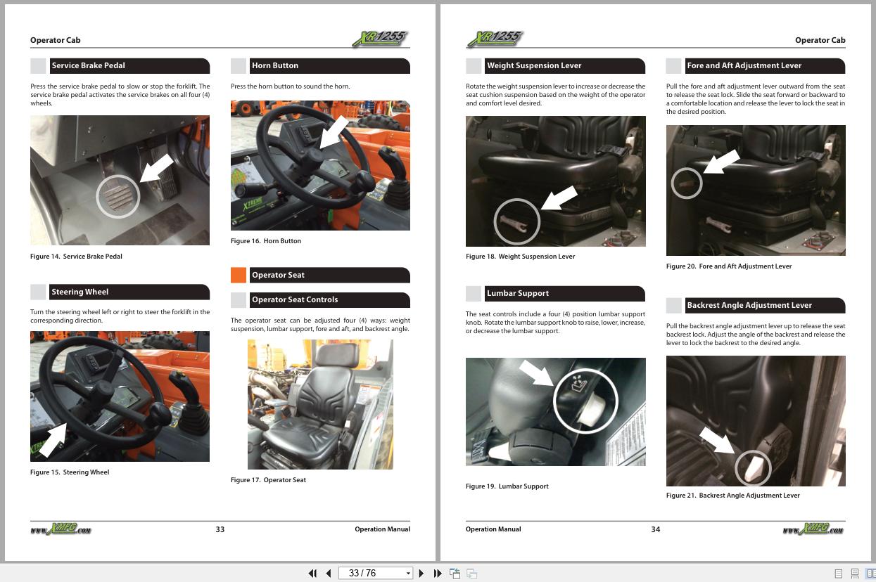 Xtreme Telehandler XR1255 T4F Operation Safety Manual 24907 002 2015 (2)