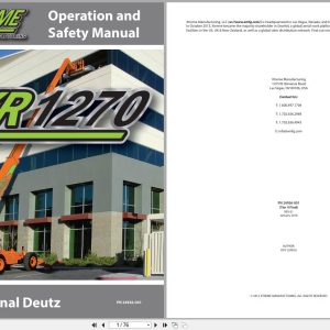 Xtreme Telehandler XR1270 T4F Deutz Operation Safety Manual 24936 001 2016 (1)