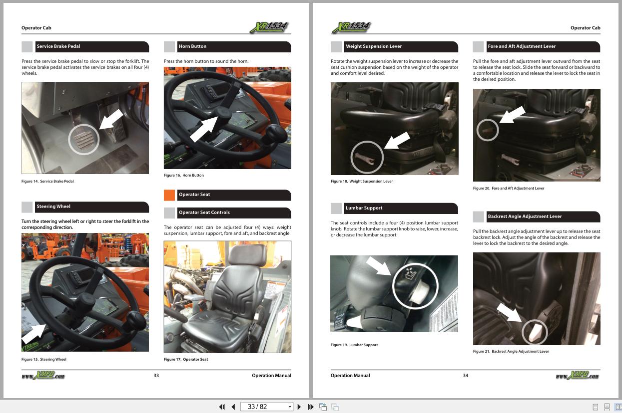 Xtreme Telehandler XR1534 Cummins T4F Operation Safety Manual 24908 003 2021 (2)