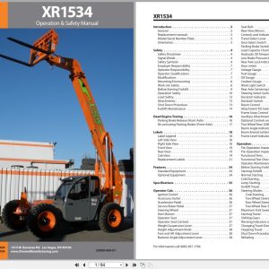 Xtreme Telehandler XR1534 Operation Safety Manual 24908 000 (1)