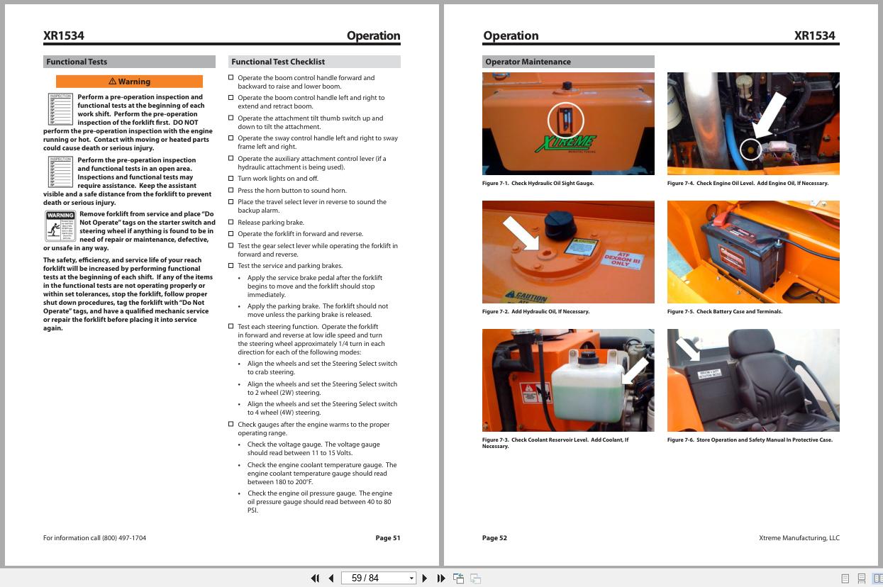 Xtreme Telehandler XR1534 Operation Safety Manual 24908 000 (2)