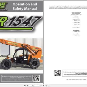 Xtreme Telehandler XR1547 Cummins T4F Operation Safety Manual 24987 000 2021 (1)