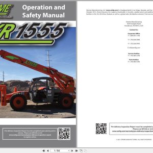 Xtreme Telehandler XR1555 Cummins T4F Operation Safety Manual 24988 000 2021 (1)