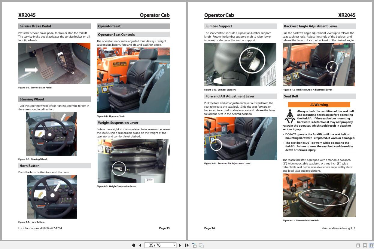 Xtreme Telehandler XR2045 Operation Safety Manual 24938 000 (2)