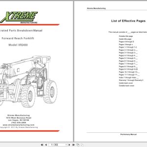 Xtreme Telehandler XR2450 Illustrated Parts Breakdown Manual 2011 (1)