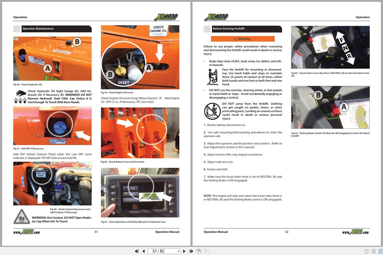 Xtreme Telehandler XR4030 Cummins T4F Operation Safety Manual 24950 001 2021 (2)