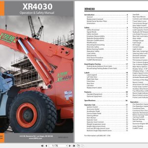 Xtreme Telehandler XR4030 T4i Operation Safety Manual 24950 000 01 (1)