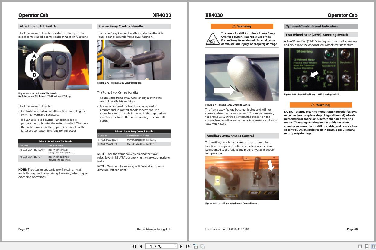 Xtreme Telehandler XR4030 T4i Operation Safety Manual 24950 000 01 (2)