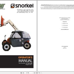 Xtreme Telehandler XR5519 Operator Manual 157 0070 000 2017 (1)