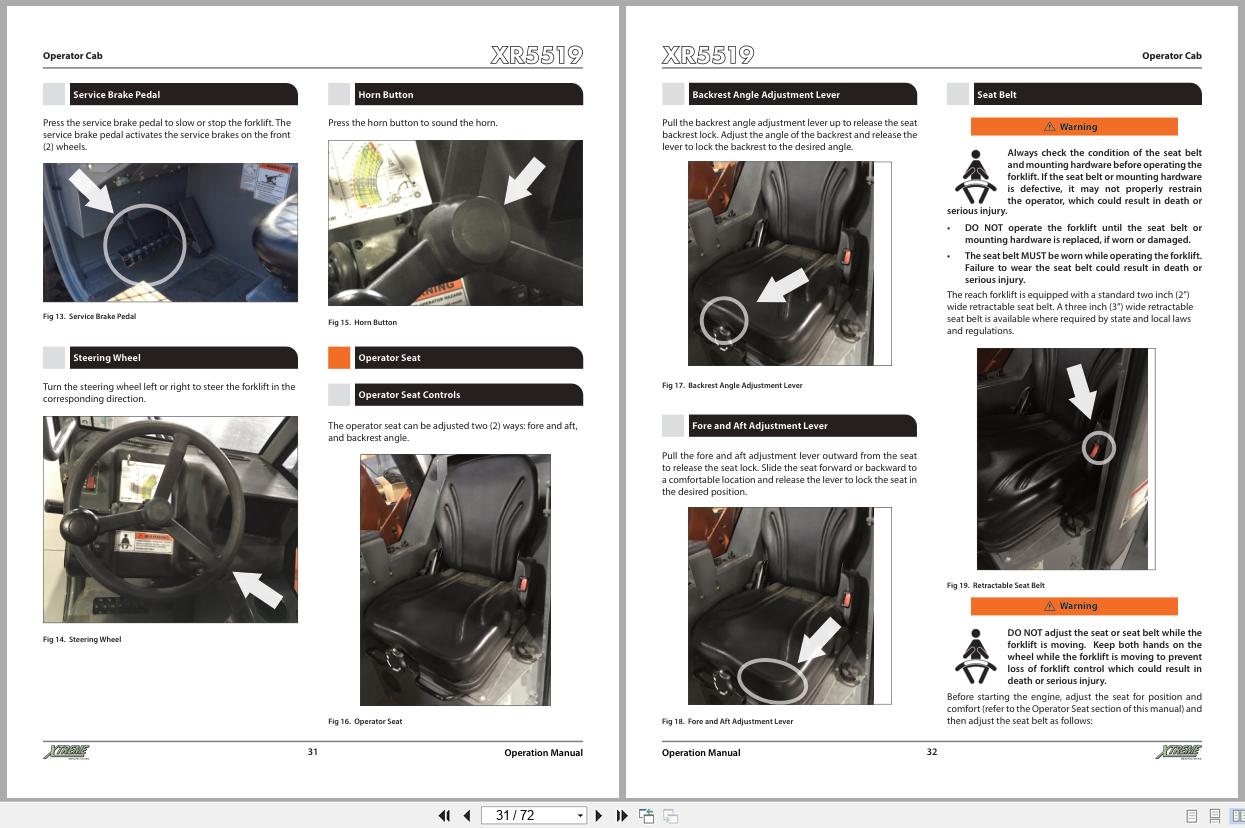Xtreme Telehandler XR5519 Operator Manual 157 0070 000 2017 (2)