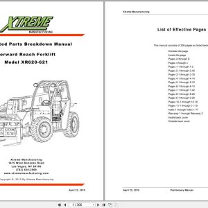 Xtreme Telehandler XR620 XR621 Illustrated Parts Breakdown Manual 2010 (1)