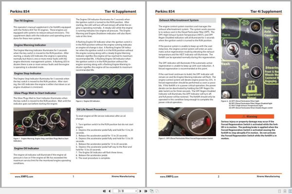 Xtreme Telehandler Xr842 Xr1045 T4I Engines Perkins 854 Operation Manual Supplement 24960 000 (2)