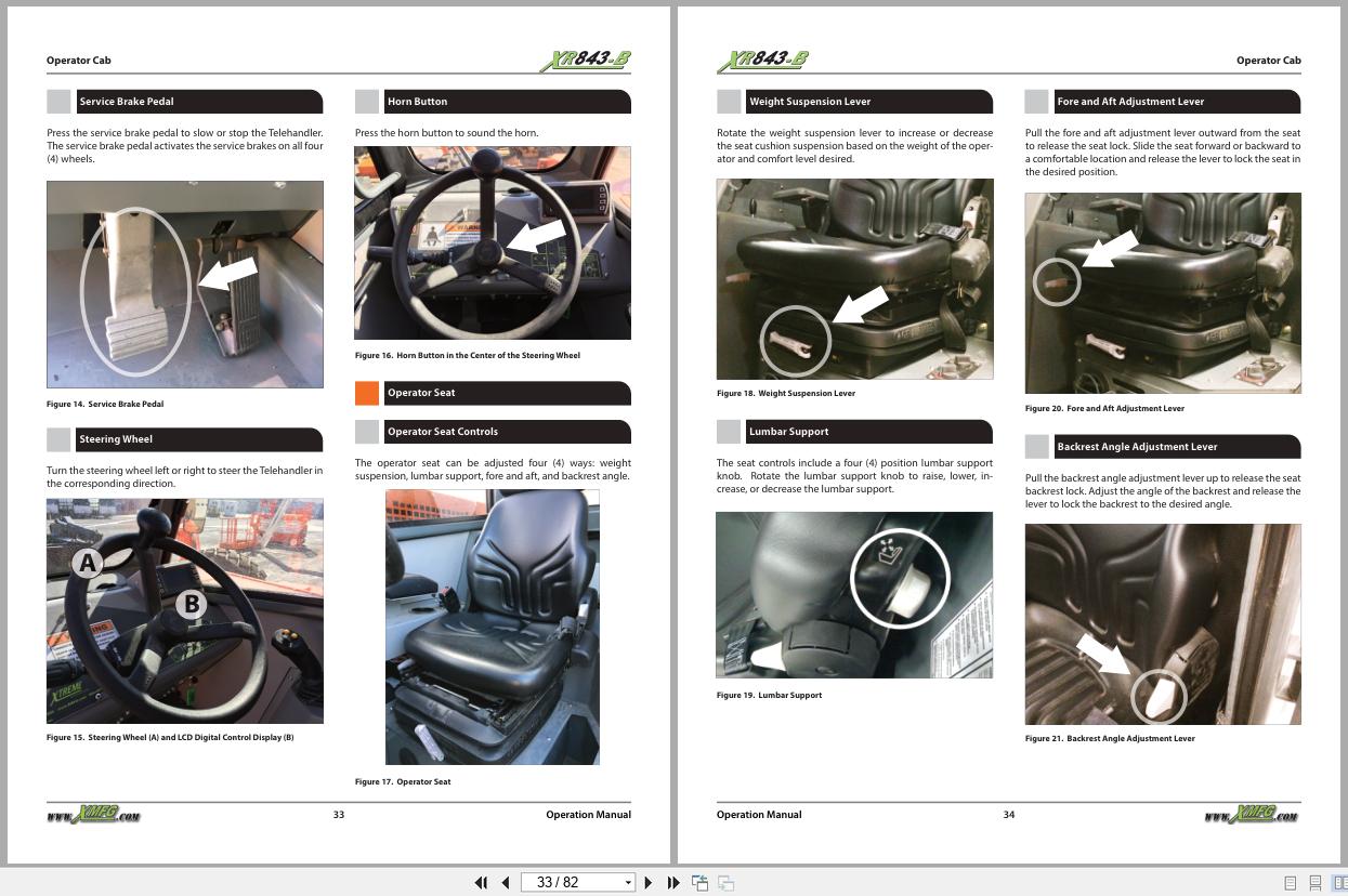 Xtreme Telehandler XR843 B Cummins T4F Operation Safety Manual 24980 001 2021 (2)