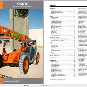 Xtreme Telehandler XRM945 Operator Safety Manual 24901 000 2005 (1)