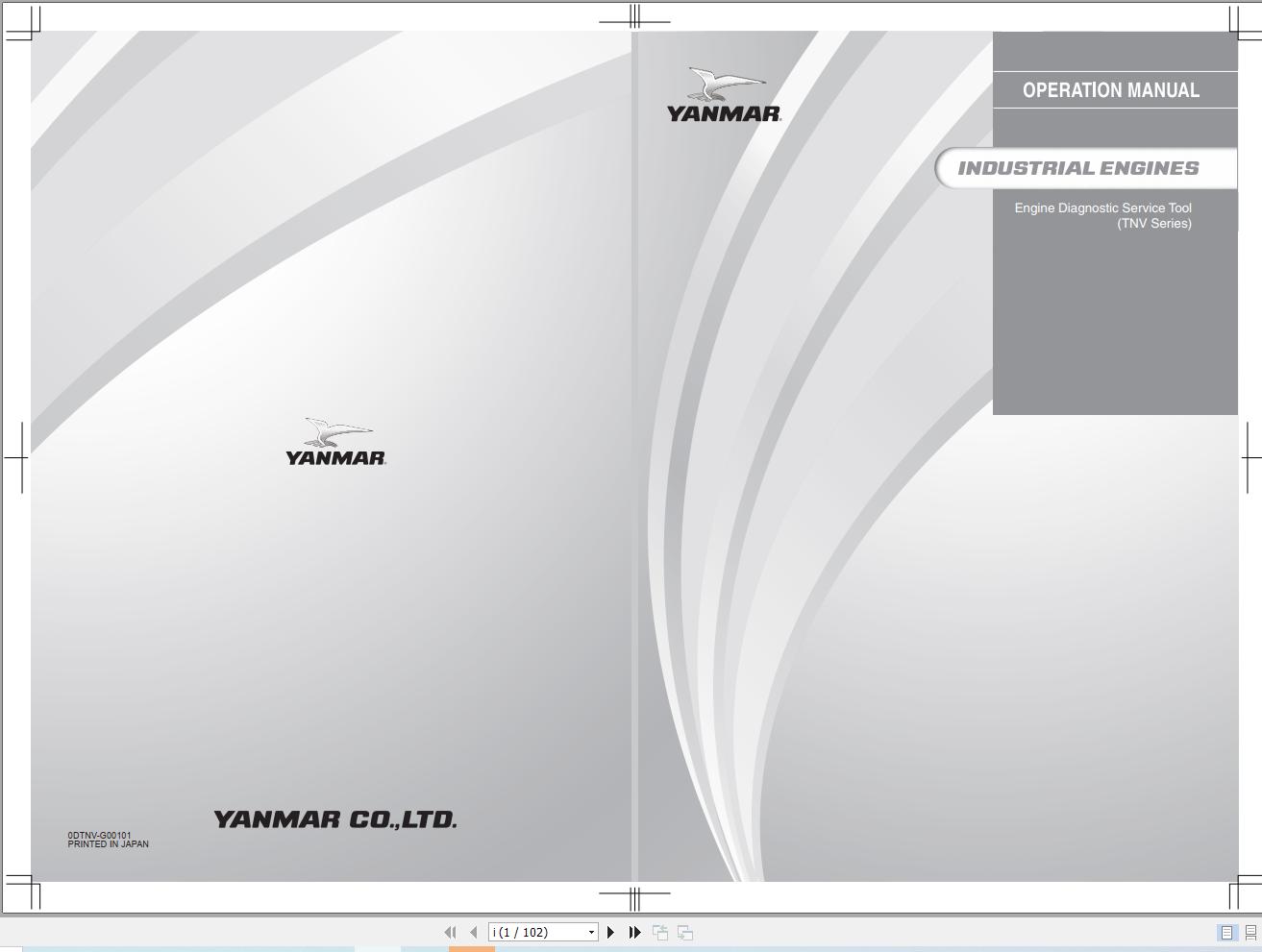 Yanmar Engine TNV Series Diagnostic Manual 0DTNV G00101 1