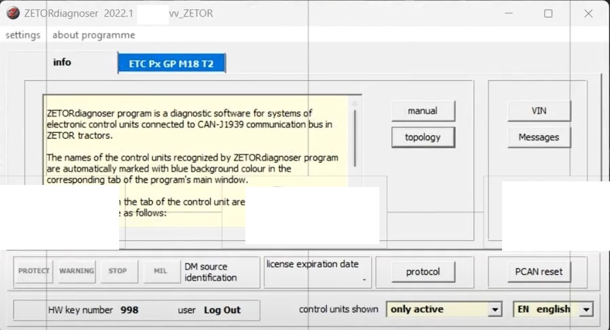 Zetor ZETORDiagnozer 01.2022 Diagnostic Program Remote 1