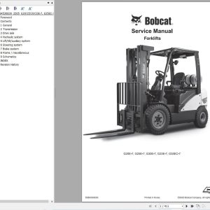 Bobcat Forklift G20E 7 to G35EC 7 Service Manual DSB4530E00 2023 1