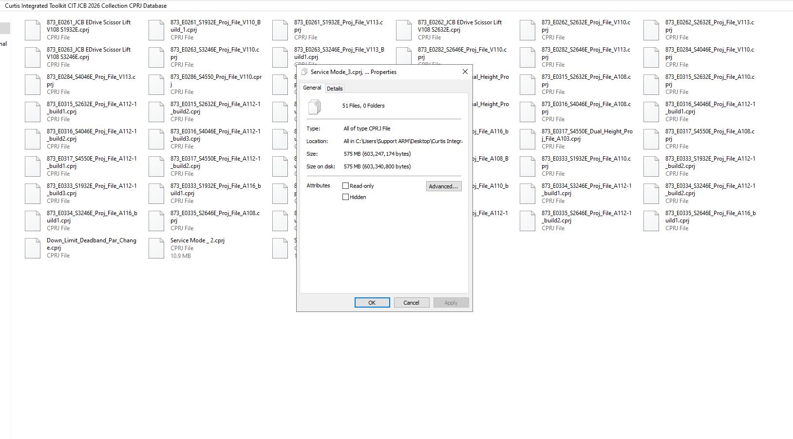 Curtis Integrated Toolkit CIT JCB 2026 Collection .CPRJ Database 1