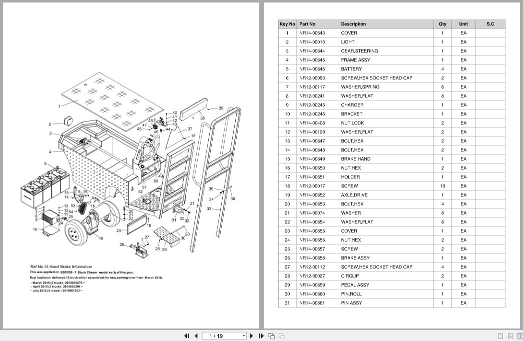 Doosan Battery Stock Chaser BSC05S 7 Equipment Parts Catalog SB1165 (1)