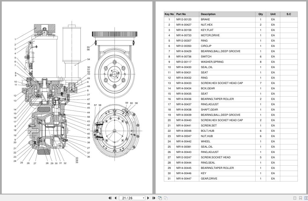 Doosan Battery Tugger BWT50S 7 Equipment Parts Catalog SB1166 (2)