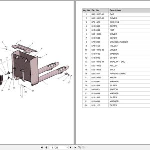 Doosan DLE Pallet Truck LEDH18 LEDH20 LEDH22 Equipment Parts Catalog SB1146 (1)