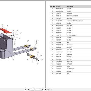 Doosan DLE Pallet Truck LEDS10C LEDS12 5C Equipment Parts Catalog SB1151 (1)