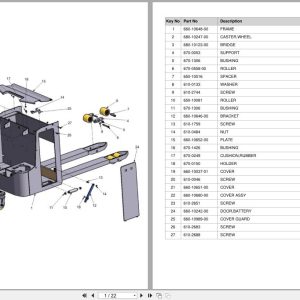 Doosan DLE Pallet Truck LEDS14C LEDS16C Equipment Parts Catalog SB1152 (1)