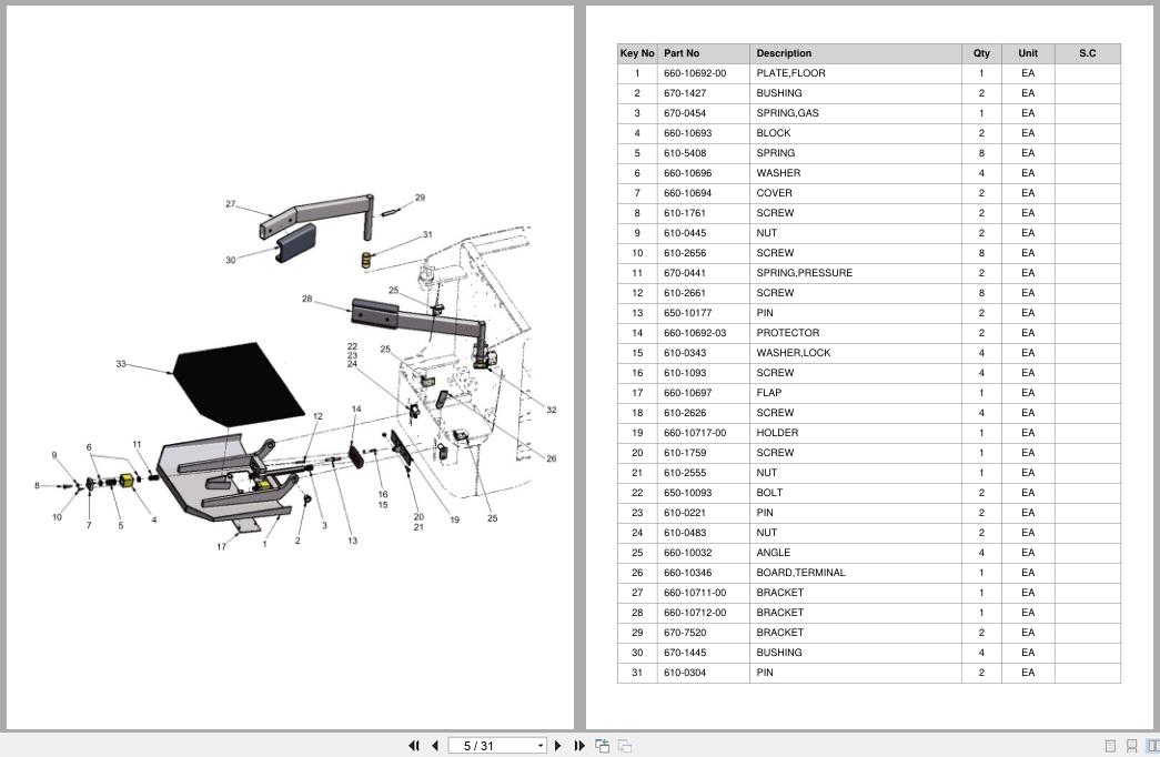 Doosan DLE Pallet Truck LEDS20iP TF LEDS20iP SF Equipment Parts Catalog SB1156 (2)