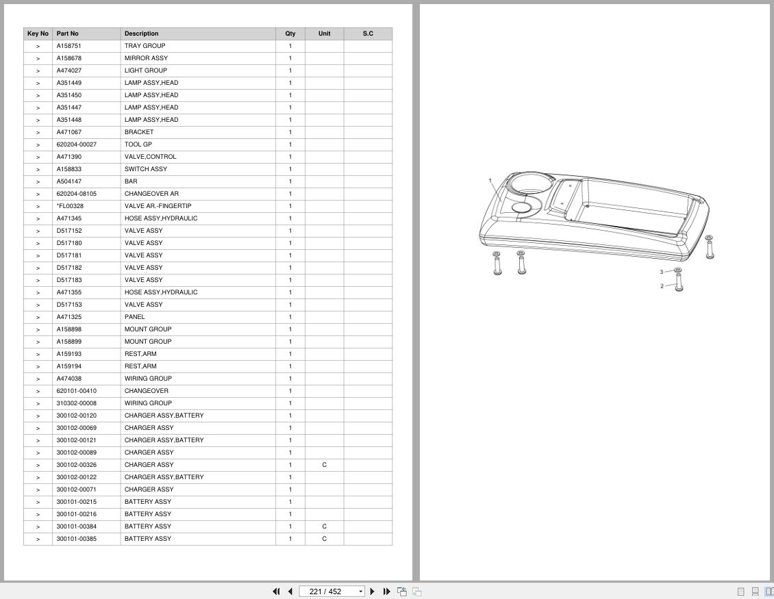 Doosan Forklift B13R 5 B16R 5 Parts Catalog SB1088Y (2)