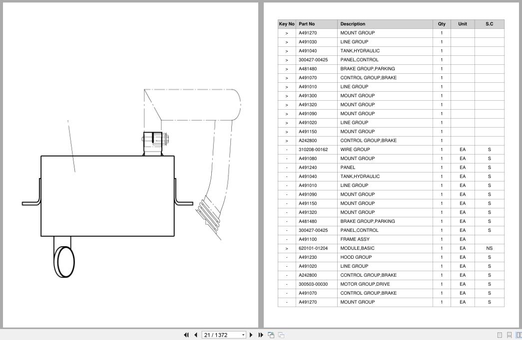 Doosan Forklift B15S5 B18S5 Parts Catalog SB1086 (2)