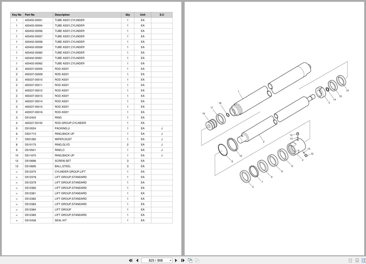 Doosan Forklift B15T B18T B20T Parts Catalog SB5139Y (2)