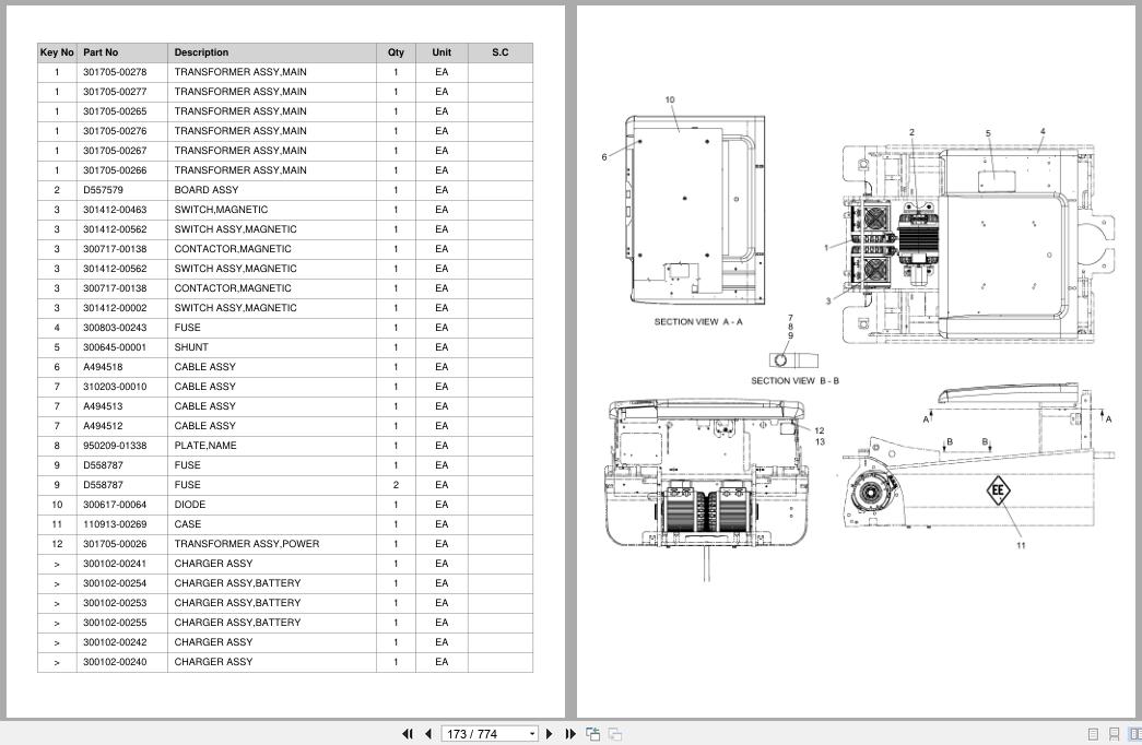Doosan Forklift B15T5 B18T5 B20T5 Parts Catalog SB1066 (2)