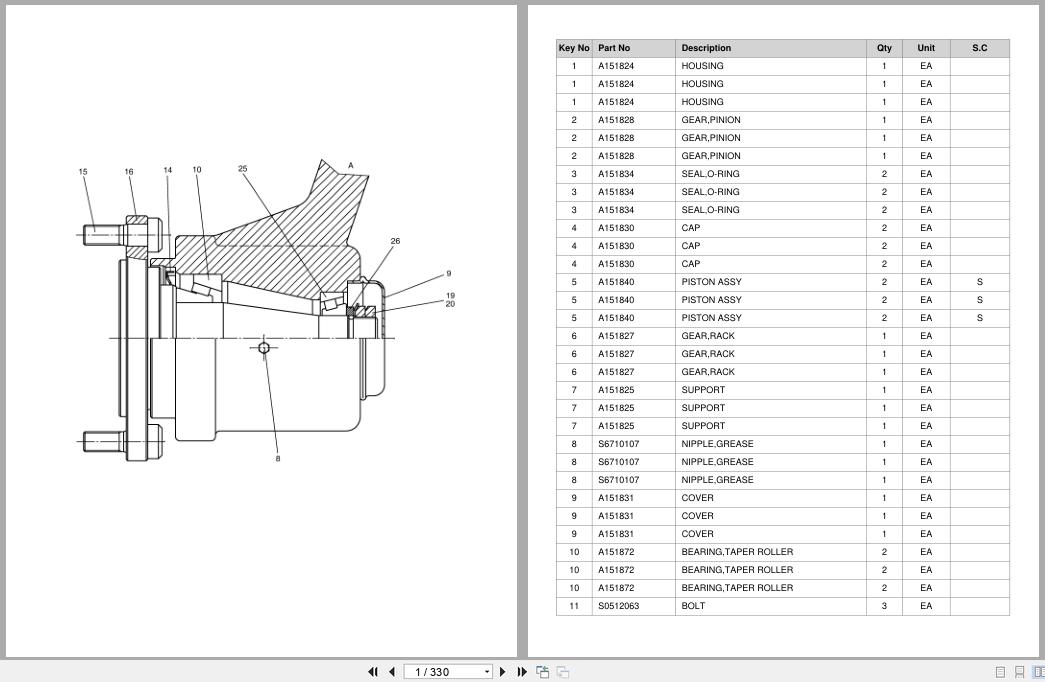 Doosan Forklift BC15T BC18T BC20T Parts Catalog SB1004 (1)