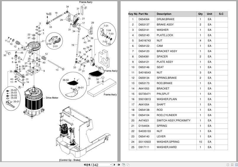 Doosan Forklift BR13S5 BR15S5 BR18S5 Parts Catalog SB1115Y (2)