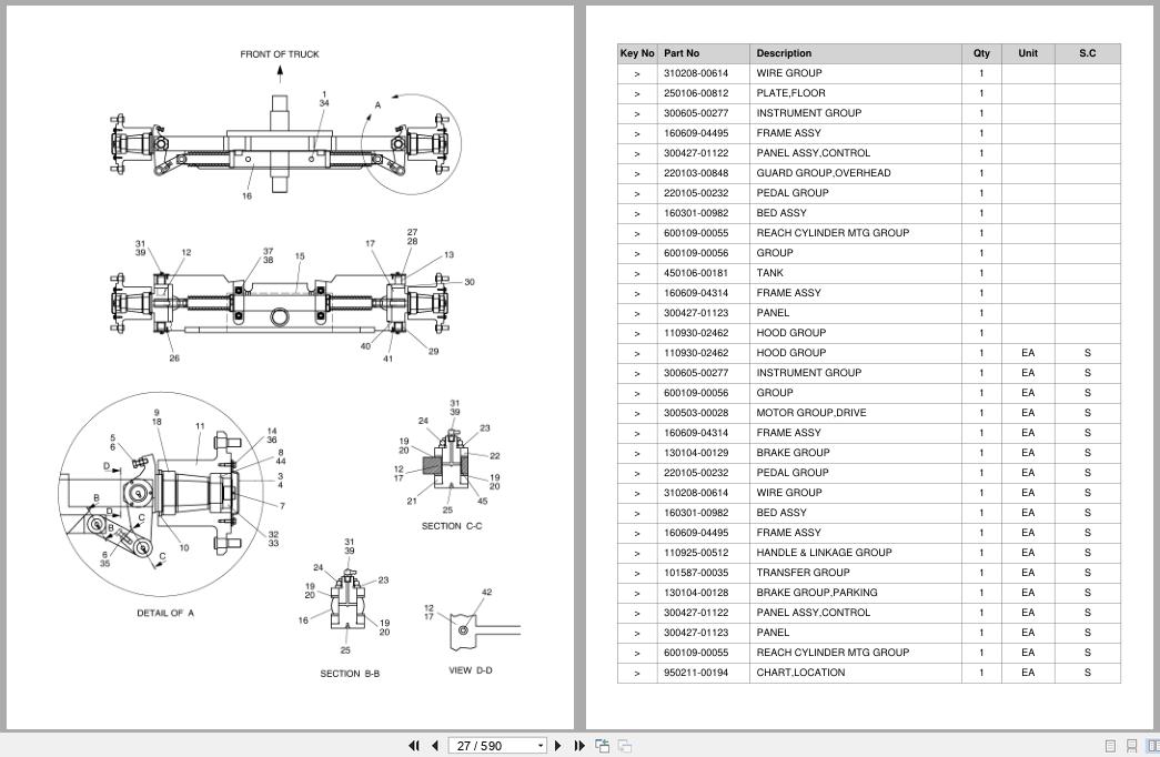 Doosan Forklift BR14JW7 PLUS BR16JW7 Parts Catalog SB1242 (2)
