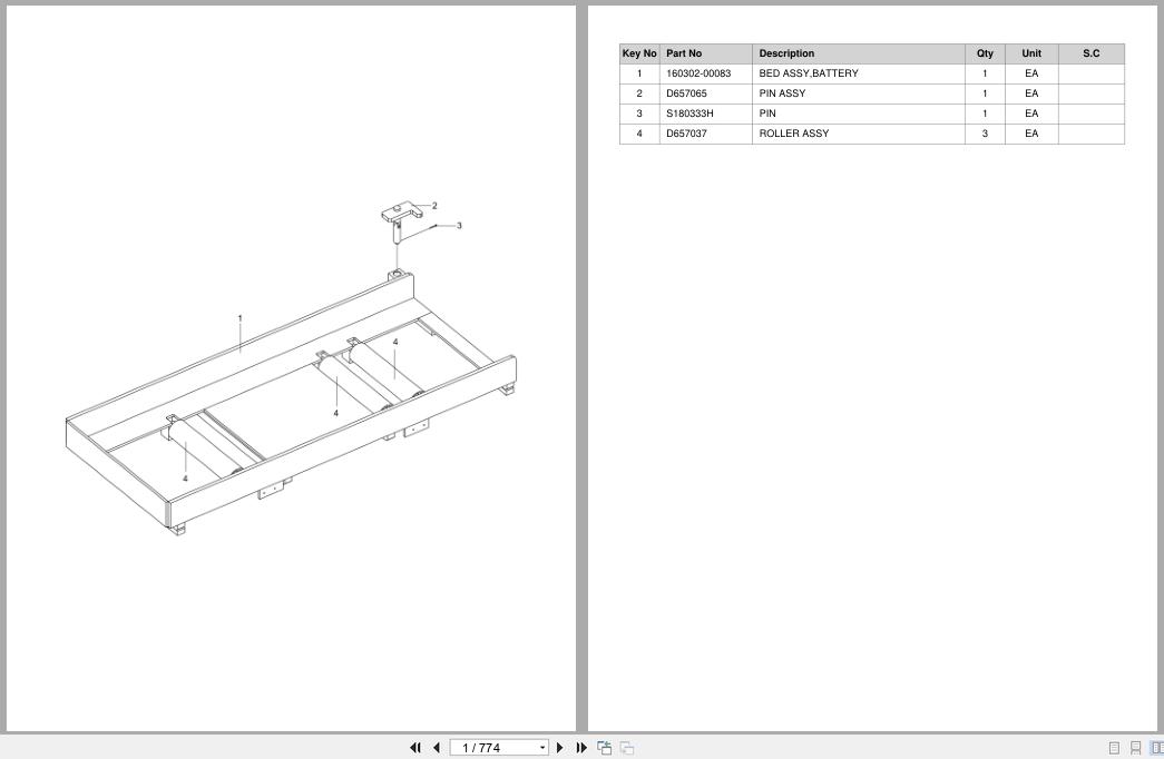 Doosan Forklift BR20S9 BR25S9 Parts Catalog SB1276 (1)