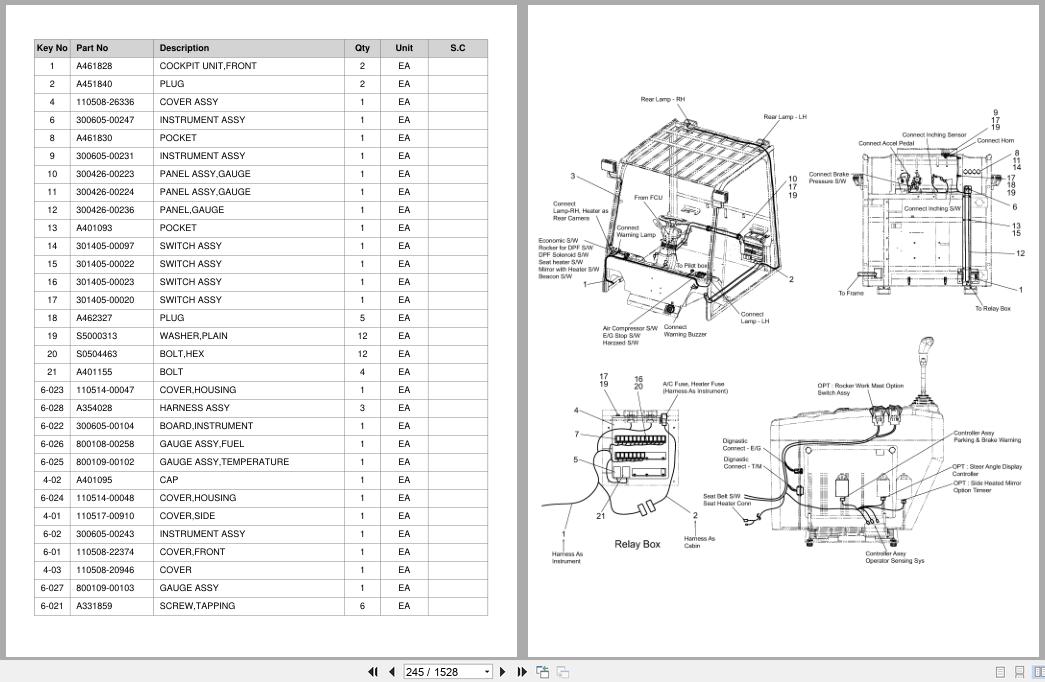 Doosan Forklift D100S7 D120S7 DL06 T4 Parts Catalog SB1183 (2)