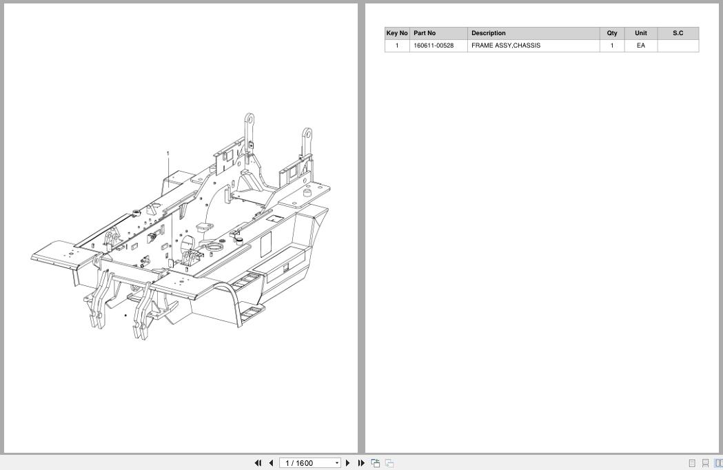 Doosan Forklift D140S7 D160S7 DL06 T4 Parts Catalog SB1184 (1)
