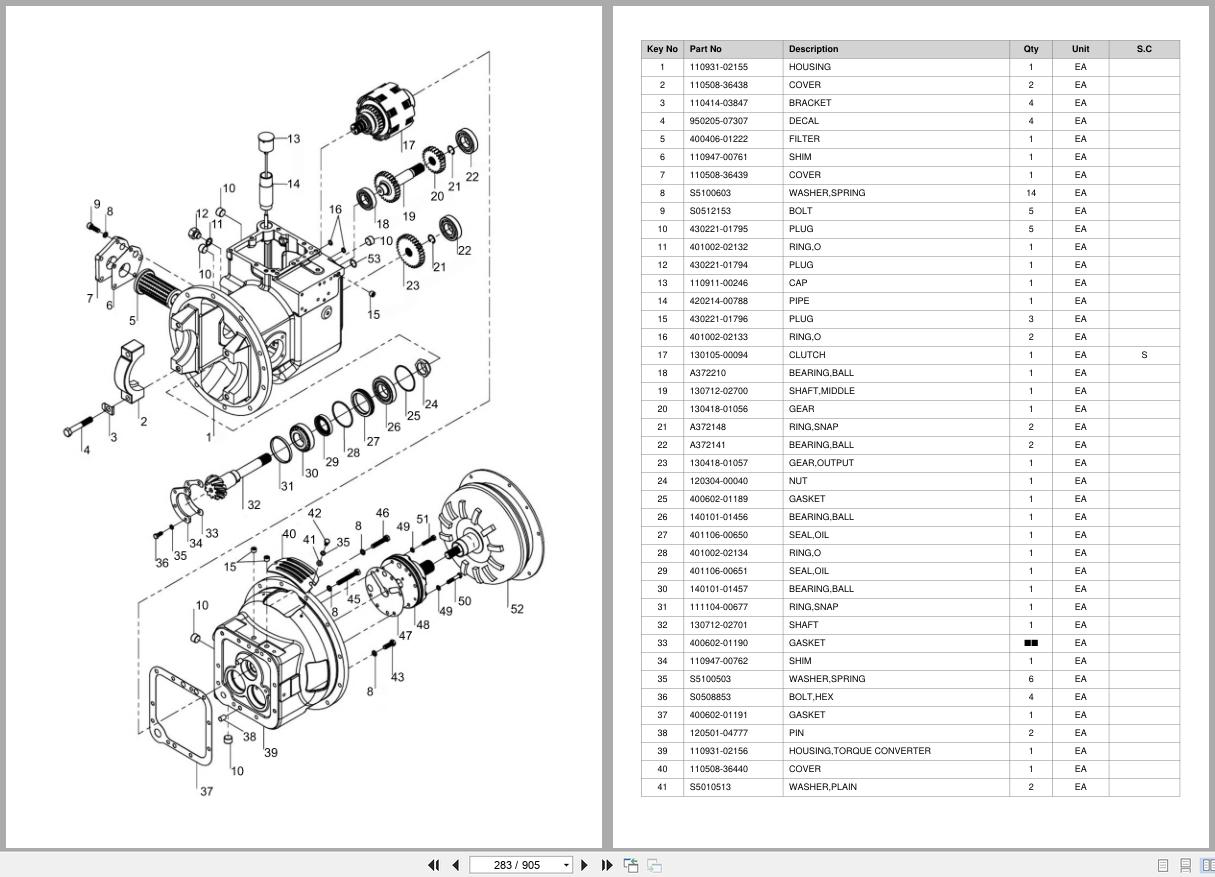 Doosan Forklift D20G D25G D30G Parts Catalog SB5056Y (2)