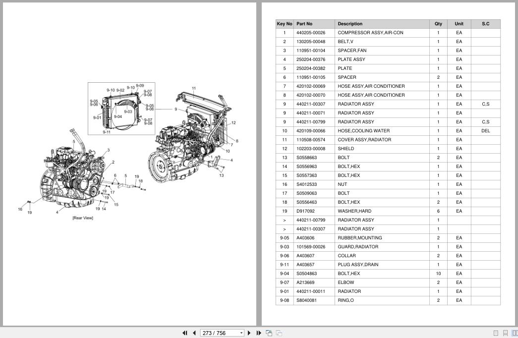 Doosan Forklift D20S5 D25S5 D30S5 D33S5 D35C5 Parts Catalog SB1104 (2)